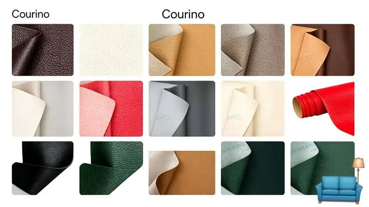 Amostras de courino em várias cores